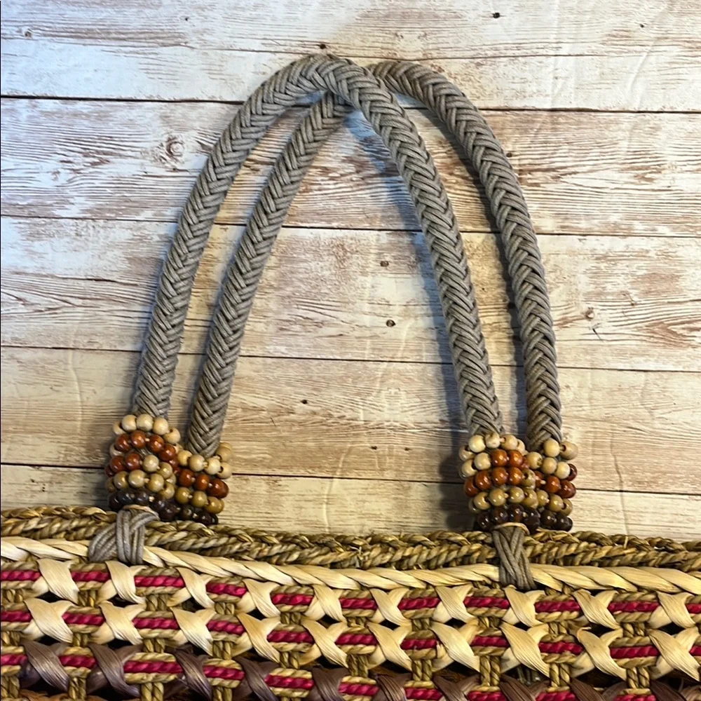Sun-N-Sand Woven Straw Tote Bag - Multicolor